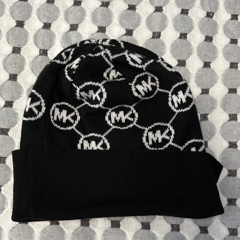 Michael Kors Monogram Black and White Hat